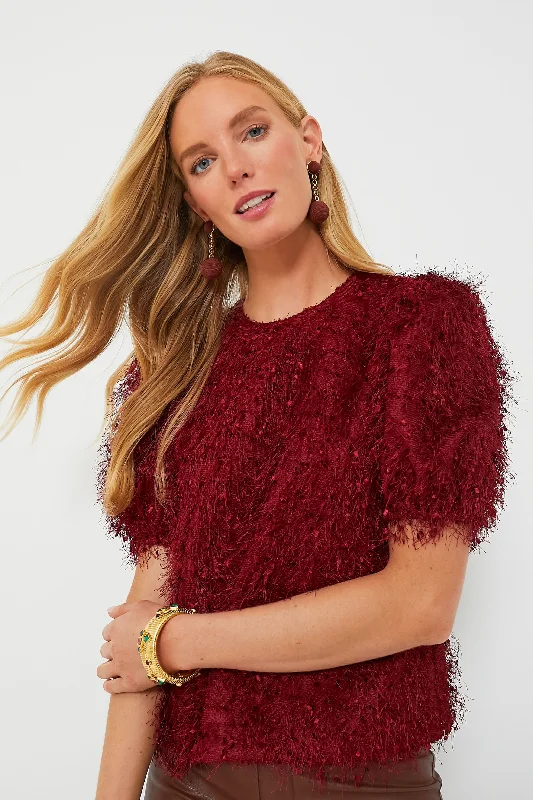 Merlot Textured Hope Blouse