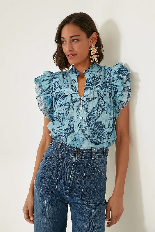 Sasha Blue Print Sara Top