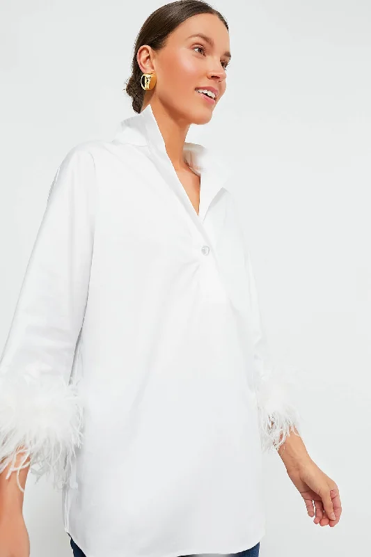 White Feather Willow Blouse