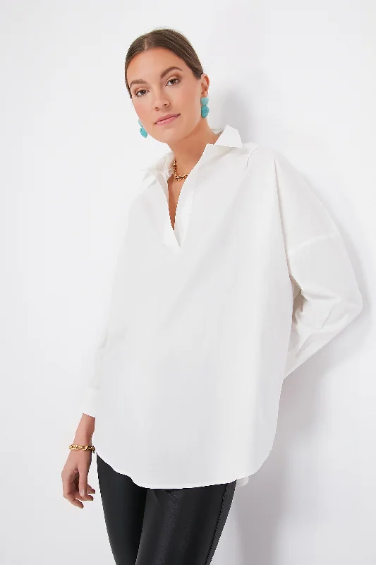 White Loudon Popover Shirt