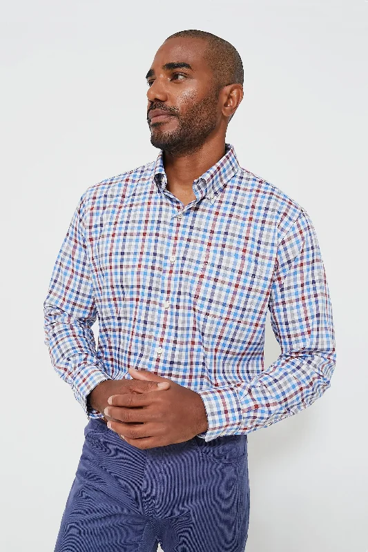 White Orin Cotton-Stretch Sport Shirt