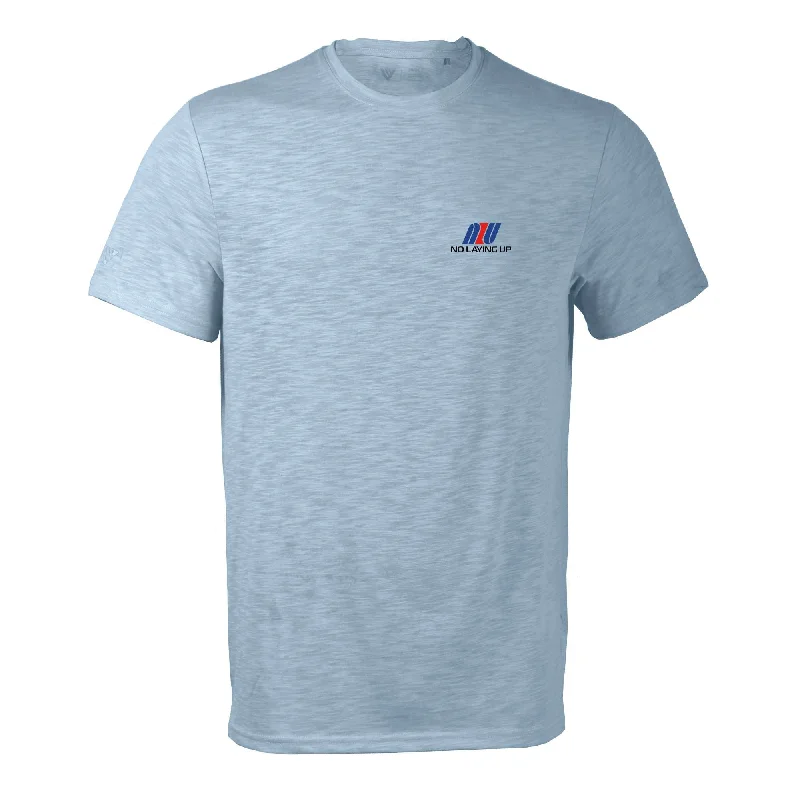 Women's Cold Shoulder T-Shirts-NLU X Levelwear Retro Airline T-shirt | Glacier Blue