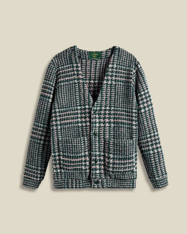 Women's Hiking Cardigans-Gales Cardigan - Green/Rose