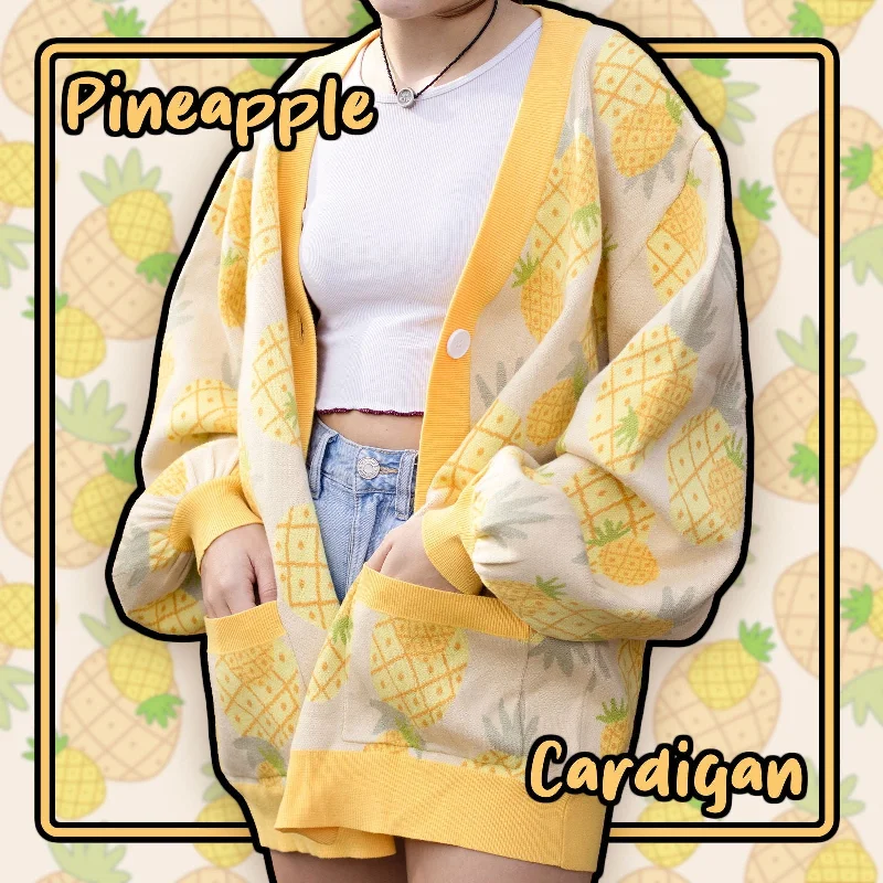 Women's Breathable DenPineapple Cardigan