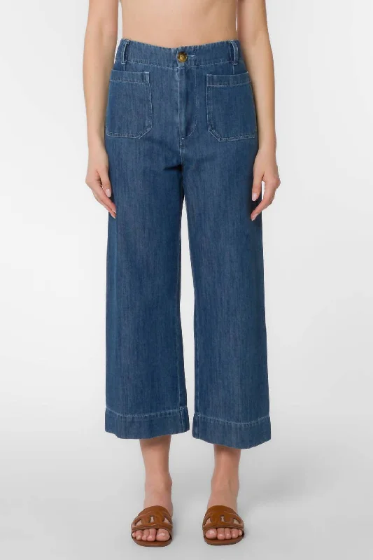 Women's Party Pants-Alyx Wide Leg Denim Pant In Indigo