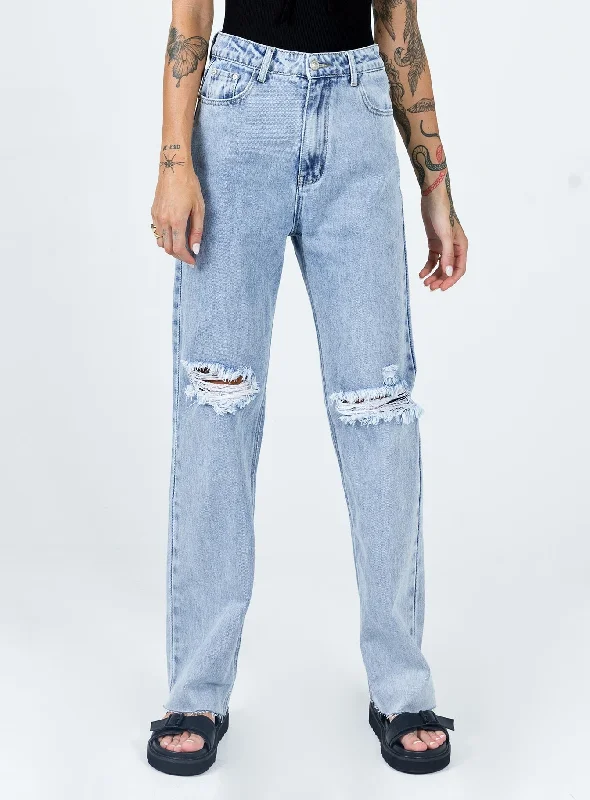 Women's Cozy Pants-Arcadia Lightwash Denim Jeans