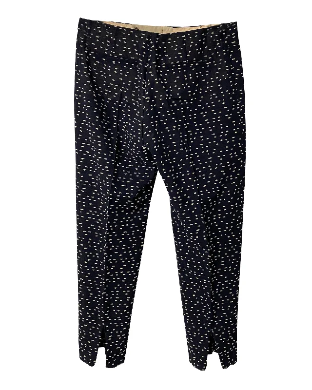 Women's Festival Pants-Chloé Pattern Trousers in Navy Blue Wool