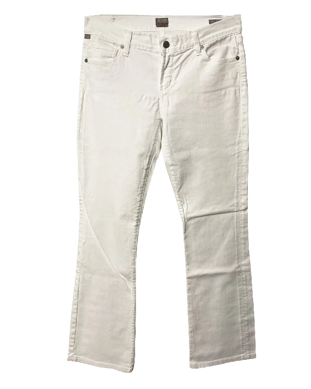 Women's Elegant Pants-Citizens of Humanity Classic Jeans in White Cotton