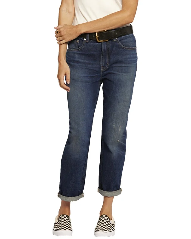 Women's Spring Pants-Current/Elliott The Boy Genius Ranger Boyfriend Jean