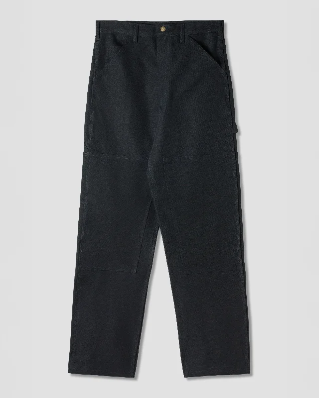 Women's Windowpane Pants-Double Knee Painter Pant (Earl's Black Duck)