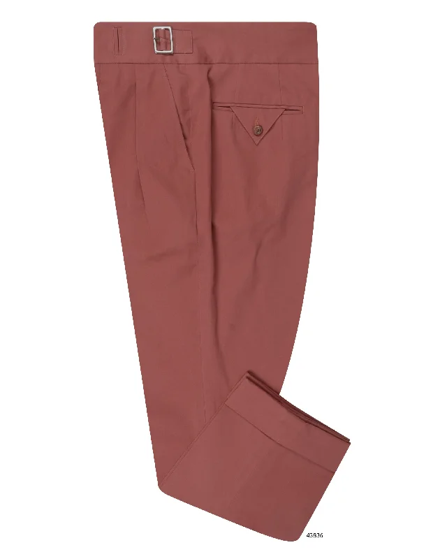 Women's Night Out Pants-Gurkha Pant in Dugdale Cotton Brick Red Twill