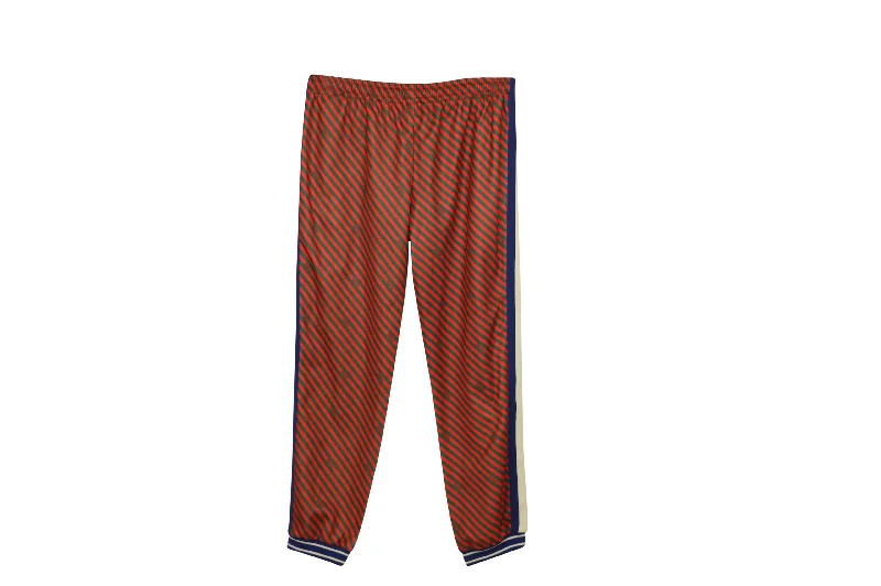 Women's Active Pants-Gucci Diagonal Stripe Track Pants in Red Polyester