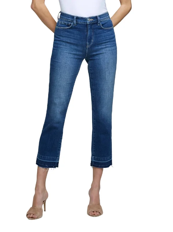 Women's Flare Leg Pants-Harris High Rise Crop Cigarette Jean In Talledega