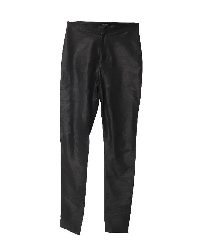 Women's Fleece Pants-Isabel Marant Shimmering Skinny Pants in Black Polyamide