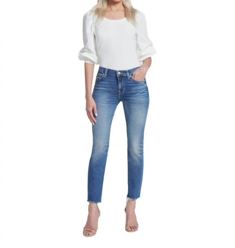 Women's Cropped Pants-Luxe Vintage Roxanne Ankle Jeans In Petunia