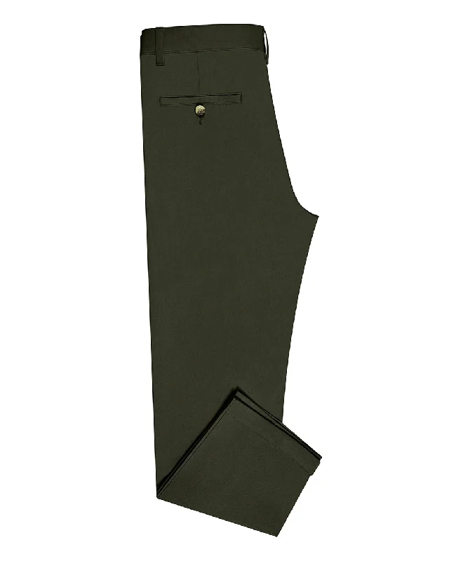 Women's Drawstring Pants-Genoa Chino Pant Olive Green