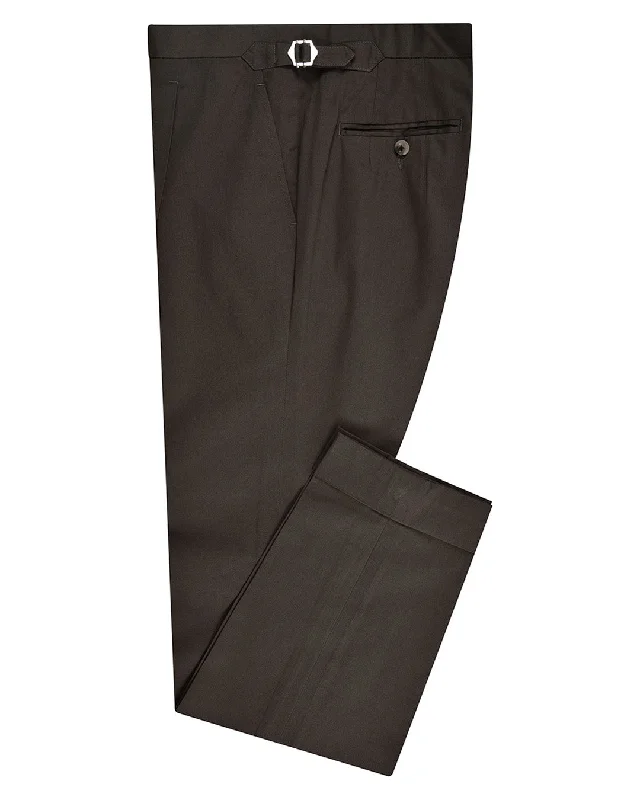 Women's Vintage Pants-Pleated Choco Brown Pant