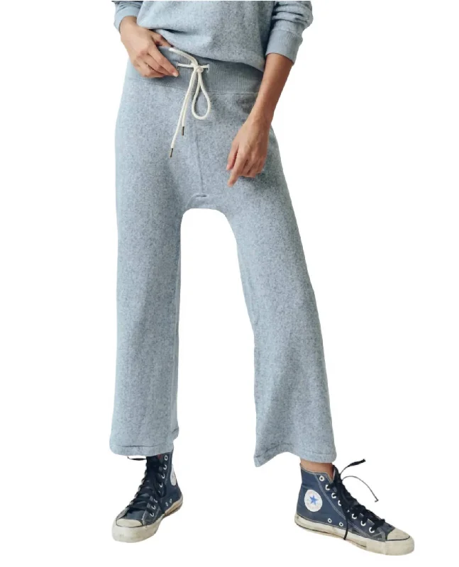 Women's Plus Size Pants-Relay Sweatpant In Heathered Coastline Blue