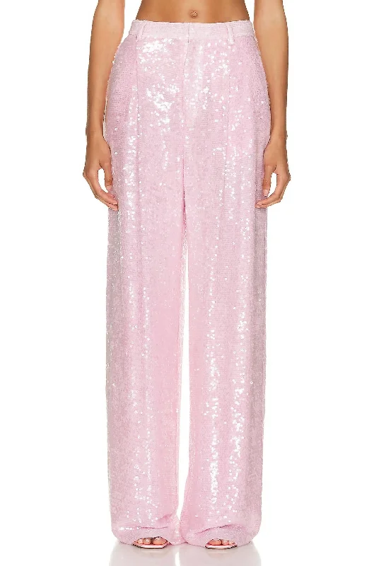 Women's Dressy Pants-Sequin Relaxed Pant In Blossom