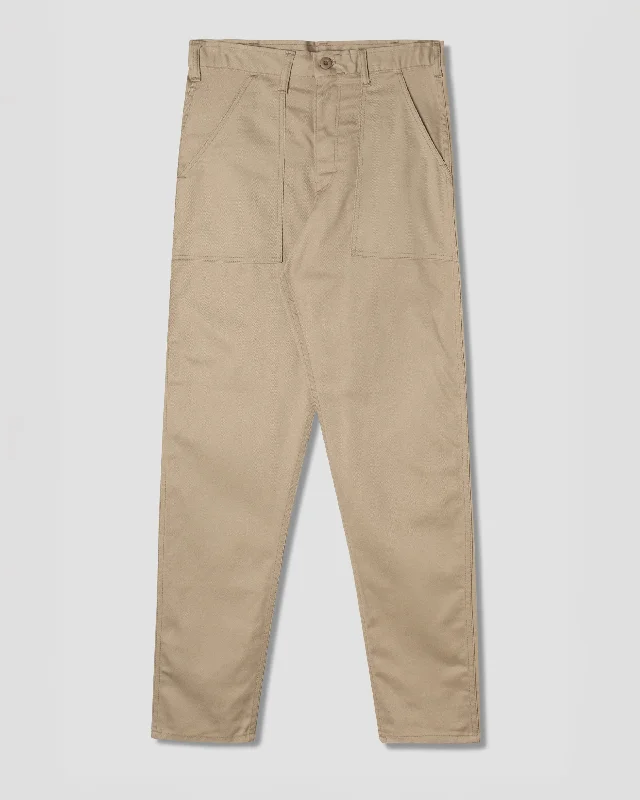 Women's Ethnic Print Pants-Slim Fatigue (Khaki Twill)