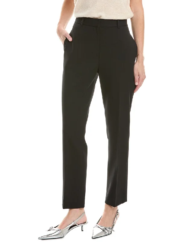 Women's Shimmer Pants-St. John Wool-Blend Twill Pant