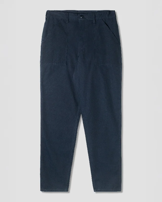 Women's Bootcut Pants-Taper Fatigue (Navy Ripstop)