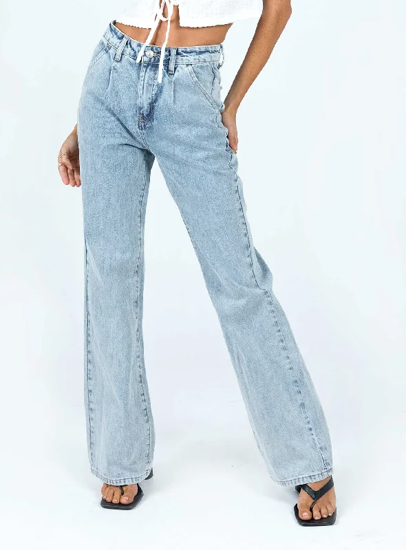 Women's Track Pants-Tessa Straight Jeans Denim