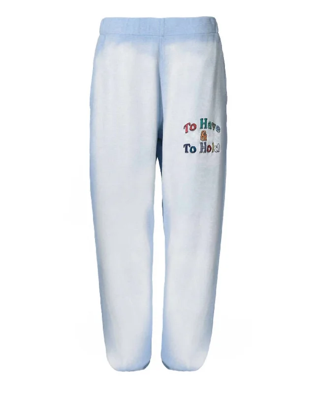 Women's Lounge Pants-Women's Vows Mac Slim Sweatpant In Blue